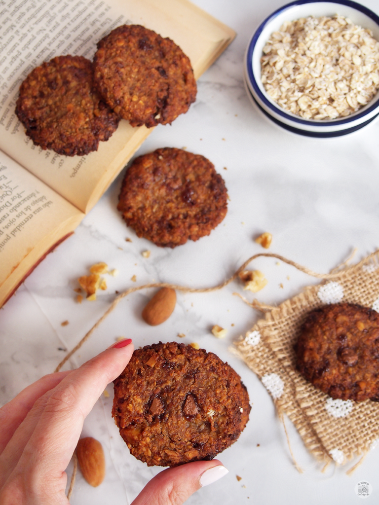 Cookies Fitness - Platano & avena - receta galletas saludable - cookies healthy recipe