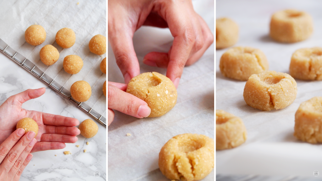 Thumbprint cookies healthy - Galletas huella digital saludables