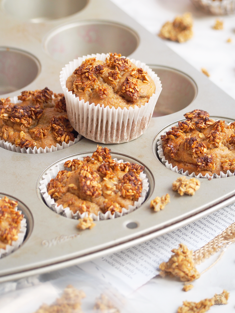 MUFFINS Saludables platano & cacahuete_healthy muffins